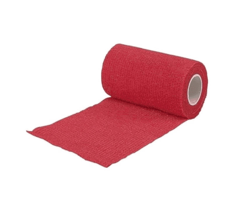 Elastik Yapışkanlı Coban Renkli Bandaj 10 cm x 4,5 mt Kırmızı Koban